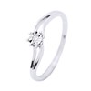 Solitaire Diamant 0,015 Cts Serti Illusion 0,30 Cts Or Blanc - vue V1