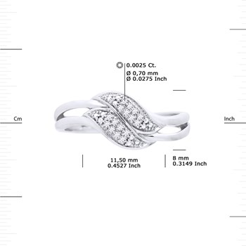 Alliance Diamants 0,020 Cts Or Blanc