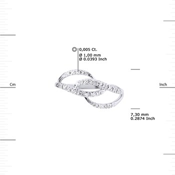 Bague Diamant 0,12 Cts Joaillerie Or Blanc