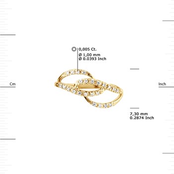 Bague Diamant 0,12 Cts Joaillerie Or Jaune