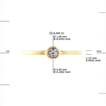 Solitaire Diamants 0,040 Cts Or Jaune