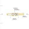 Bague TRILOGIE Diamants 0,24 Cts Serti Griffes Or Jaune 18 Carats - vue V3