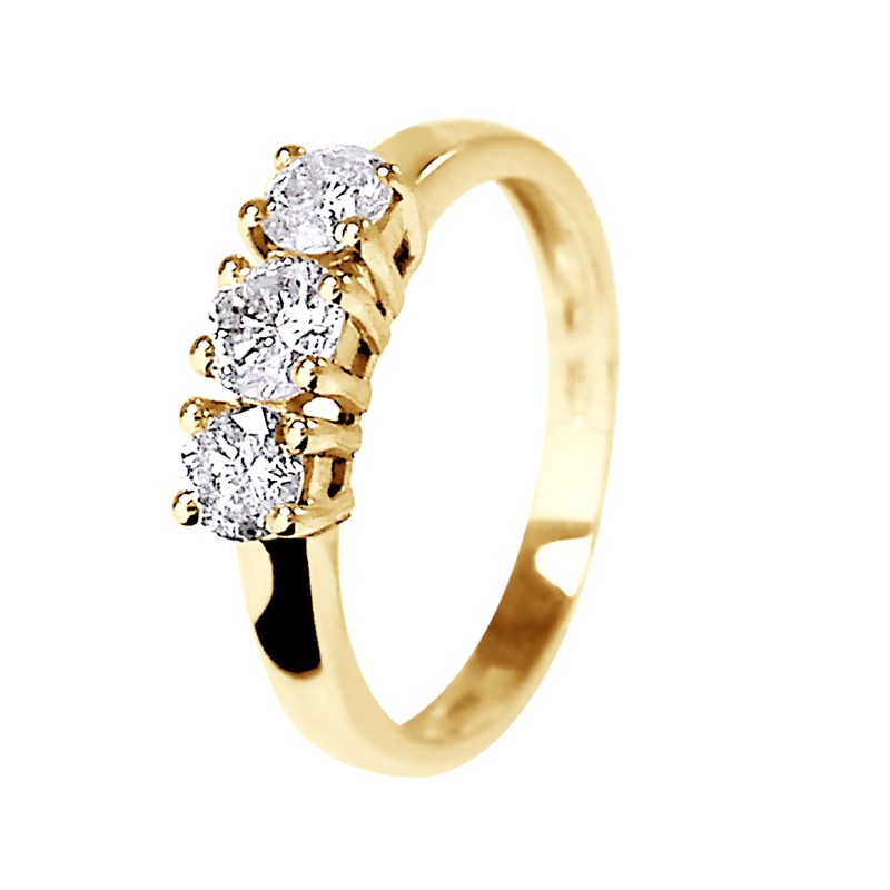 Bague Trilogy Diamants Or Jaune Femme Bague Maty