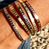 'FEE MARRAINE' bracelet jonc rosé à message - vue V3