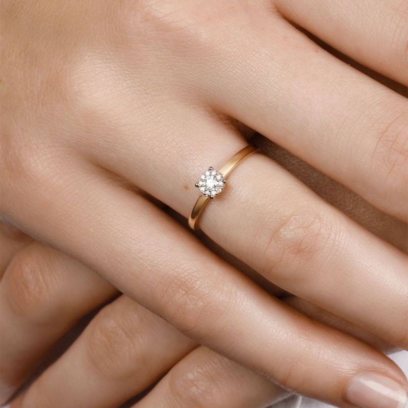 Bague ' Grâce' Or jaune et Diamant - vue 3