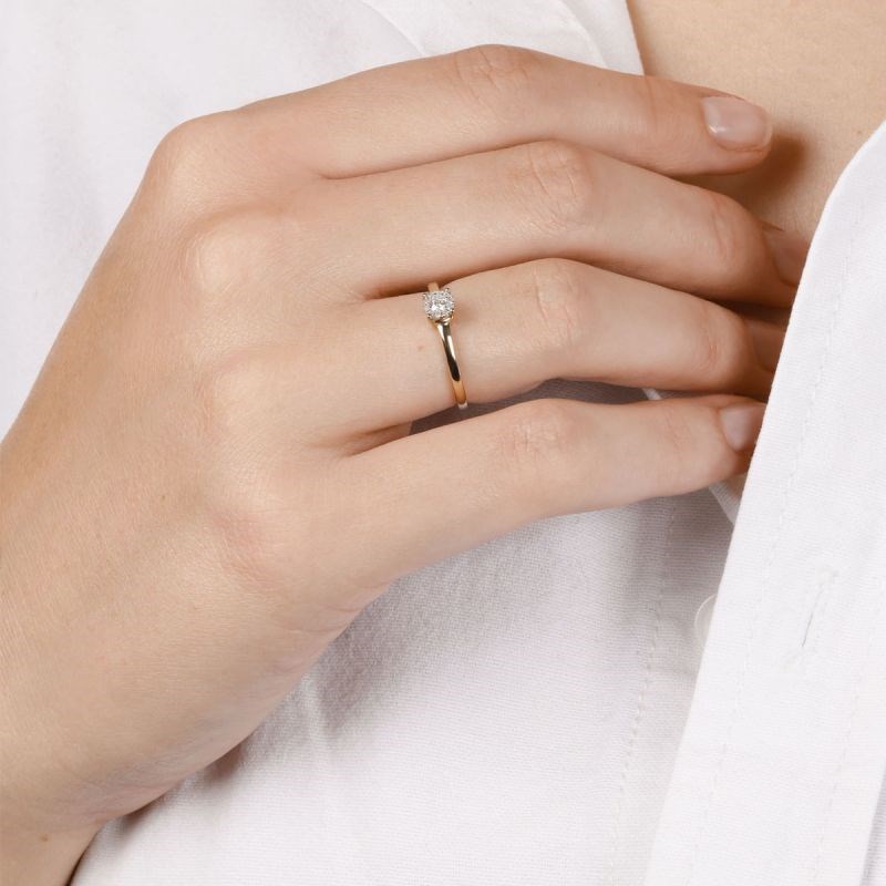 Bague ' Grâce' Or jaune et Diamant - vue 4