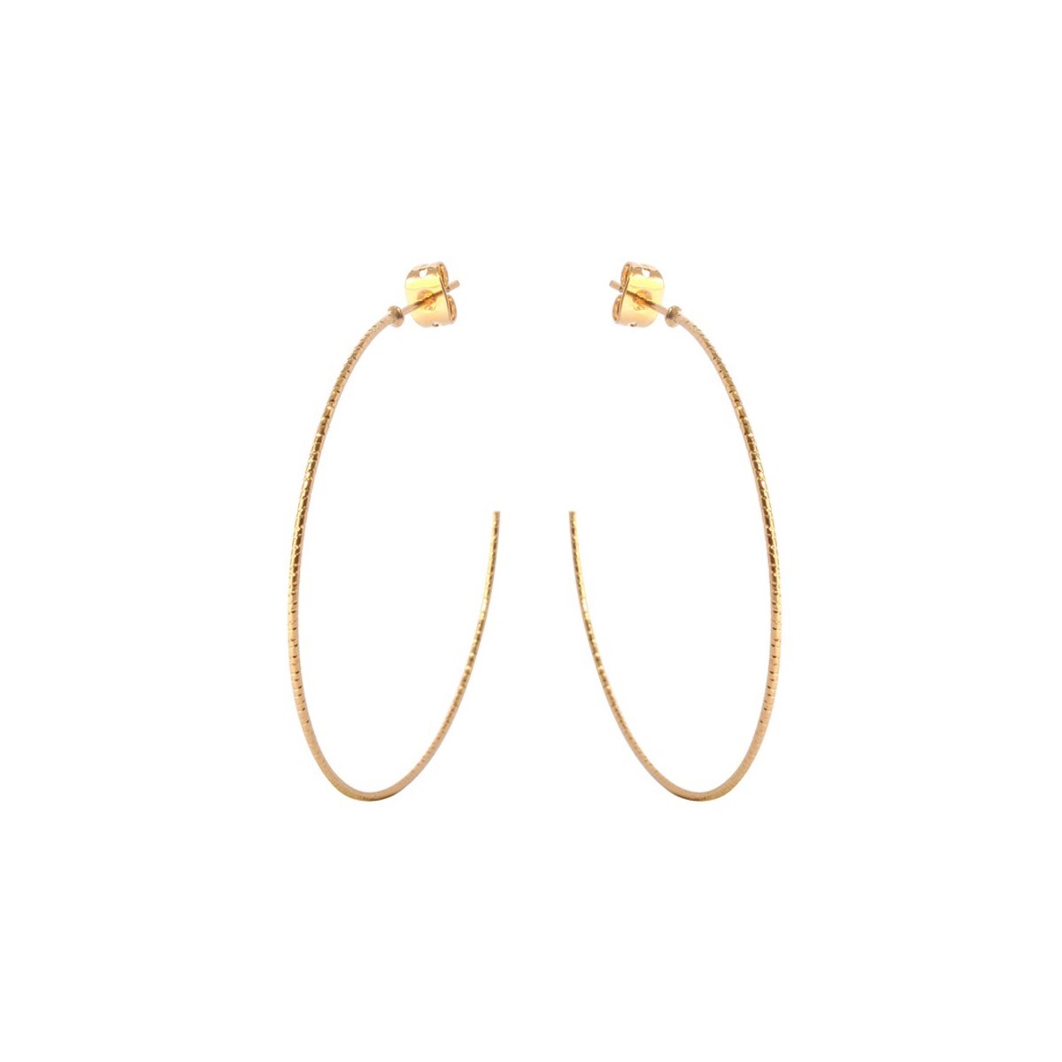 Créoles dorées Disco - vue V1