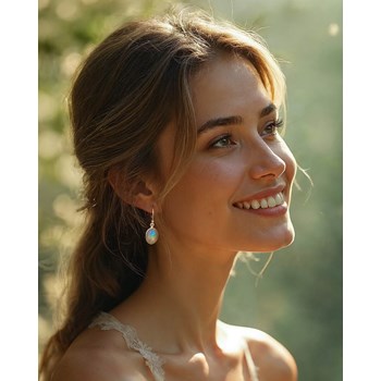 Teyla Oorbellen 925 Sterling Zilver en Maansteen | ADEN Design Ovale | Bijou Romantique