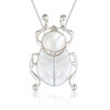 Bijoux-pendentif-figurine scarabée-Nacre blanche-argent 925 000ème-000-Unisex-Blanc - vue V1