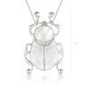 Bijoux-pendentif-figurine scarabée-Nacre blanche-argent 925 000ème-000-Unisex-Blanc - vue V4