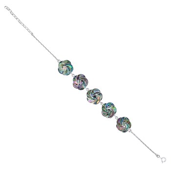 Bracelet Élégant Fleur en Nacre Abalone et Chaîne Argent 925 | Aden Bijoux