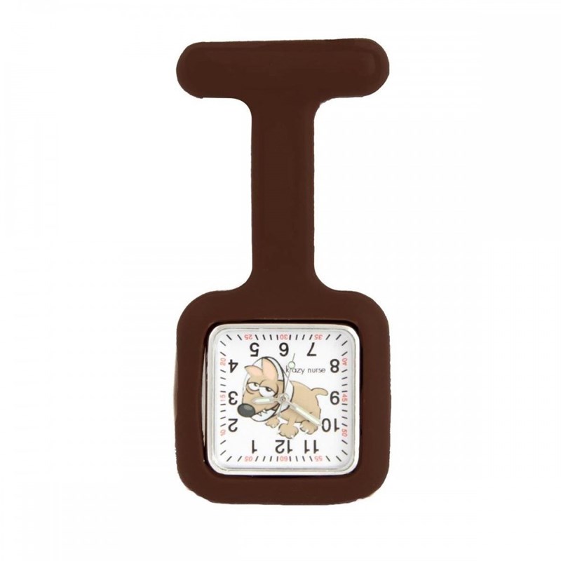 Montre Infirmière KRAZY NURSE bracelet Silicone Marron - vue 2