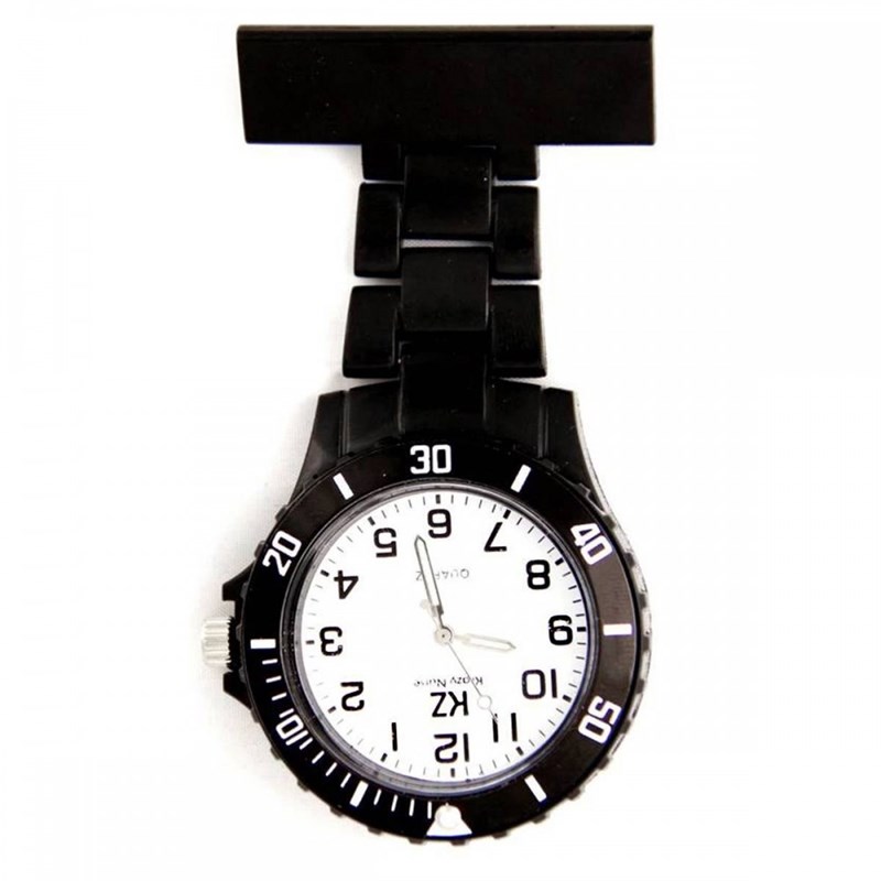 Montre Infirmière KRAZY NURSE bracelet Plastique Noir