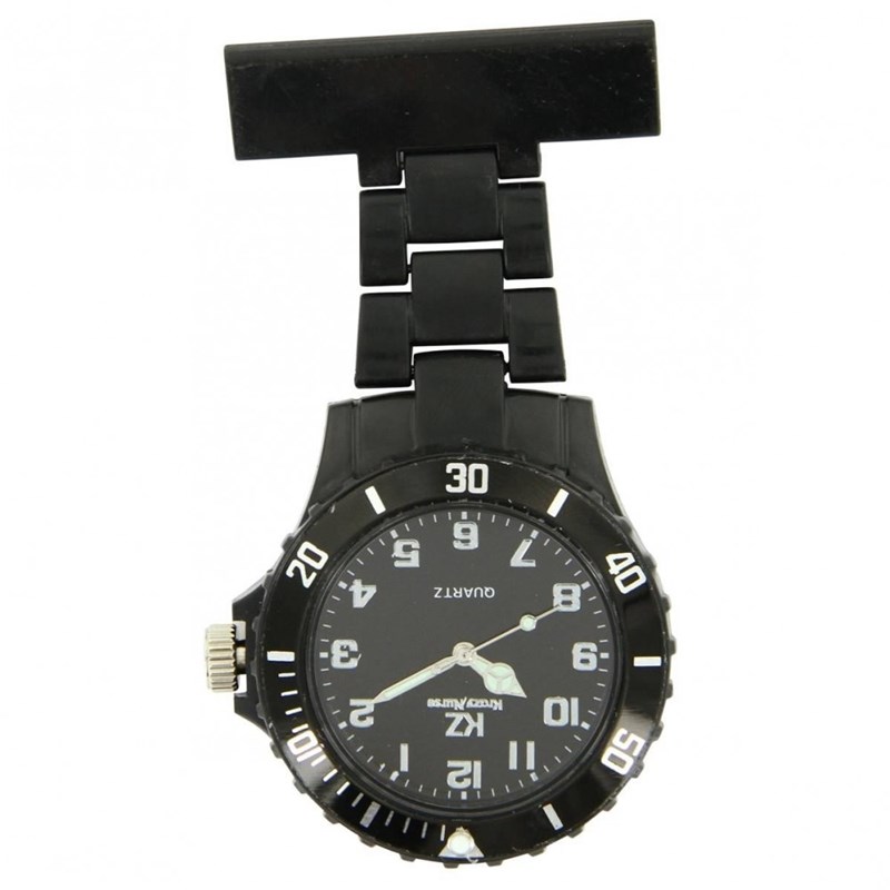 Montre Infirmière KRAZY NURSE bracelet Plastique Noir
