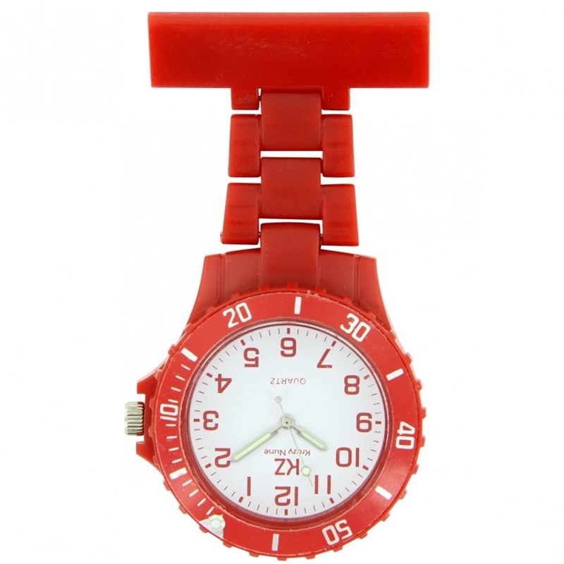 Montre Infirmière KRAZY NURSE bracelet Plastique Rouge