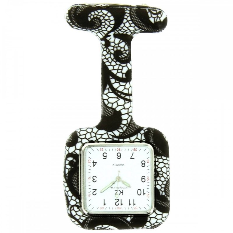 Montre Infirmière KRAZY NURSE bracelet Silicone Noir