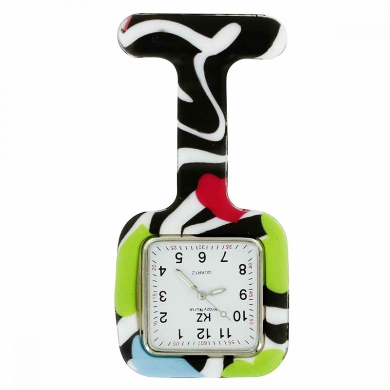 Montre Infirmière KRAZY NURSE bracelet Silicone Noir