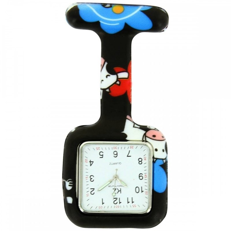 Montre Infirmière KRAZY NURSE bracelet Silicone Noir