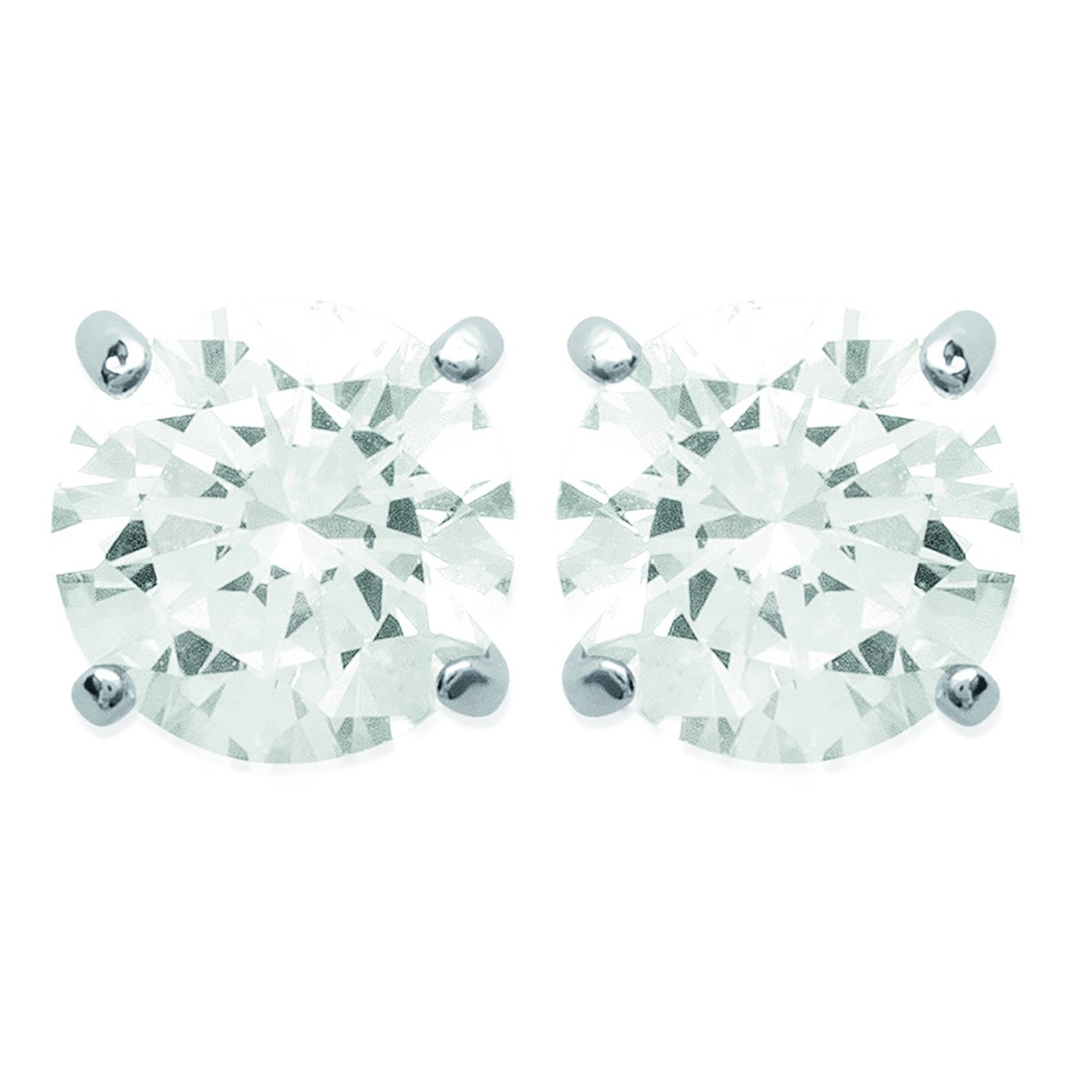 Clous d'oreilles Brillaxis oxyde blanc 5mm