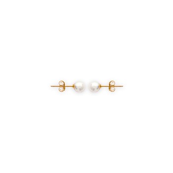 Boucles d'oreilles Brillaxis perles blanches 5mm