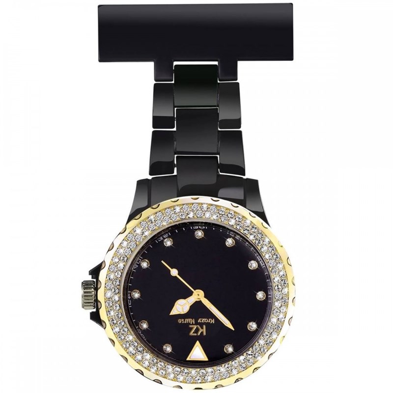 Montre Infirmière KRAZY NURSE bracelet Plastique Noir