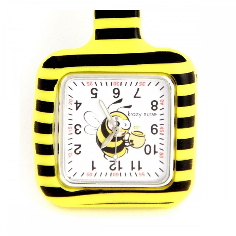 Montre Infirmière KRAZY NURSE bracelet Silicone Noir