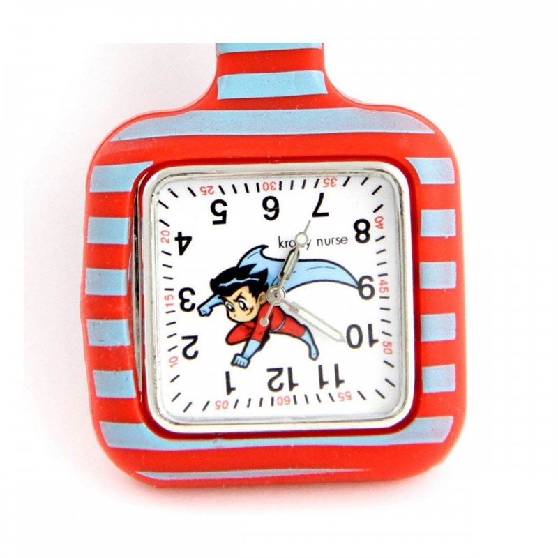 Montre Infirmière KRAZY NURSE bracelet Silicone Bleu