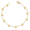 Bracelet plaqué or étoile 19cm - vue V1