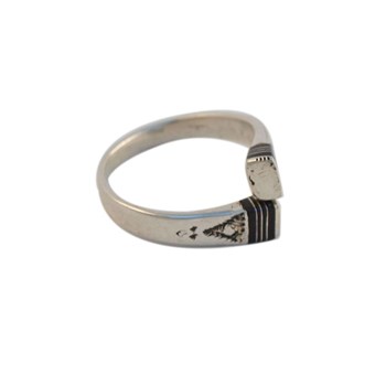 Bague Touareg argent avec ébène