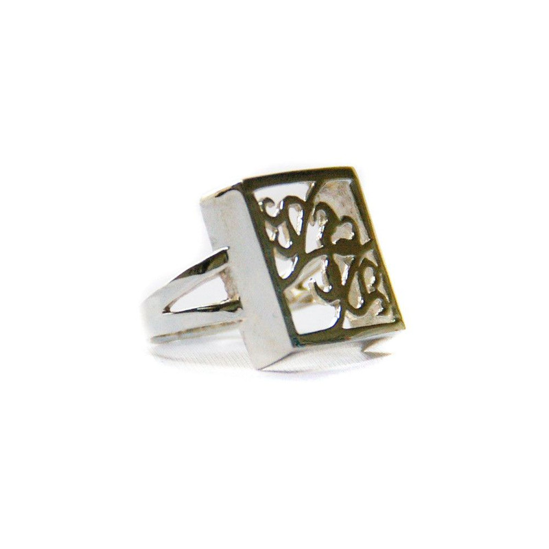 Bague argent carrée  - T54