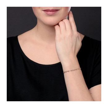 Bracelet Femme 2 Ors -  Or Bicolore - Maille Grain de Café Jaune et Blanc