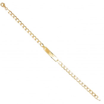 Bracelet Homme Maille Gourmette - Or Jaune - Personnalisable