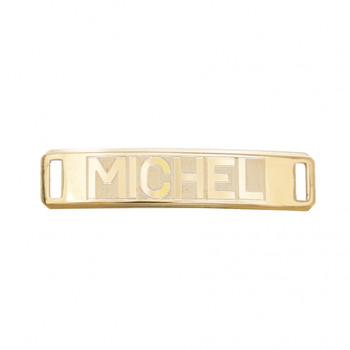 Bracelet Homme Maille Figaro Alternée 1 et 3 - Or Jaune - Personnalisable