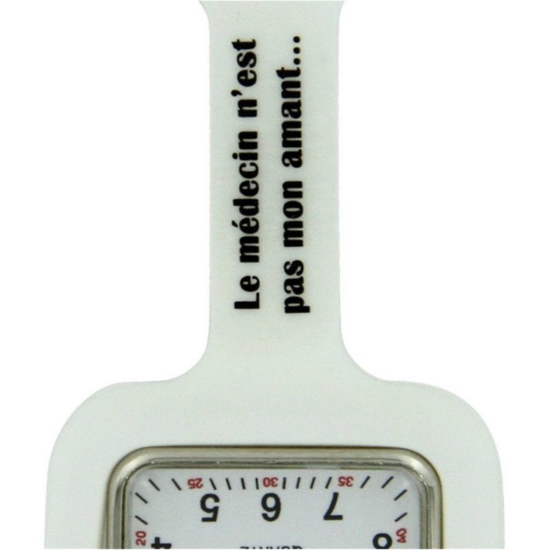 Montre Infirmière KRAZY NURSE bracelet Silicone Blanc