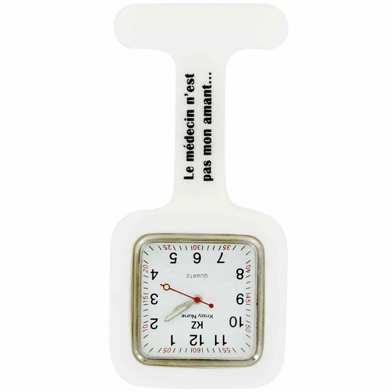 Montre Infirmière KRAZY NURSE bracelet Silicone Blanc - vue 2