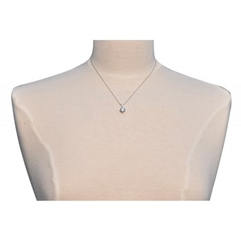 Pendentif Argent Strass Rond Cristal