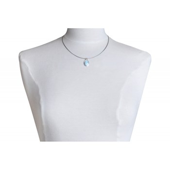 Larimar 925 Silver Oval Cable Necklace