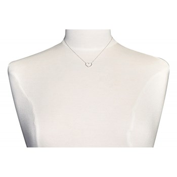Collier Argent Rhodié Coeur Ajouré