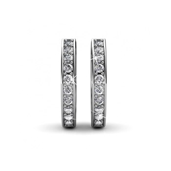 Perry Earrings - Silver and Crystal
