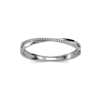 Bracelet Criss Bangle - Argenté et Cristal