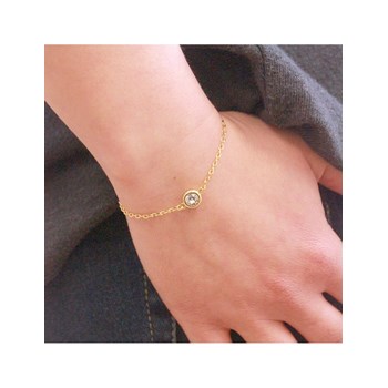 Bracelet Birth Stone  - Doré et Cristal