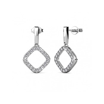 Irina Earrings - Silver and Crystal