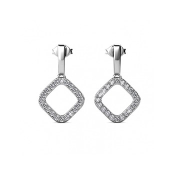 Irina Earrings - Silver and Crystal