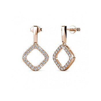 Irina Earrings - Rose Gold and Crystal