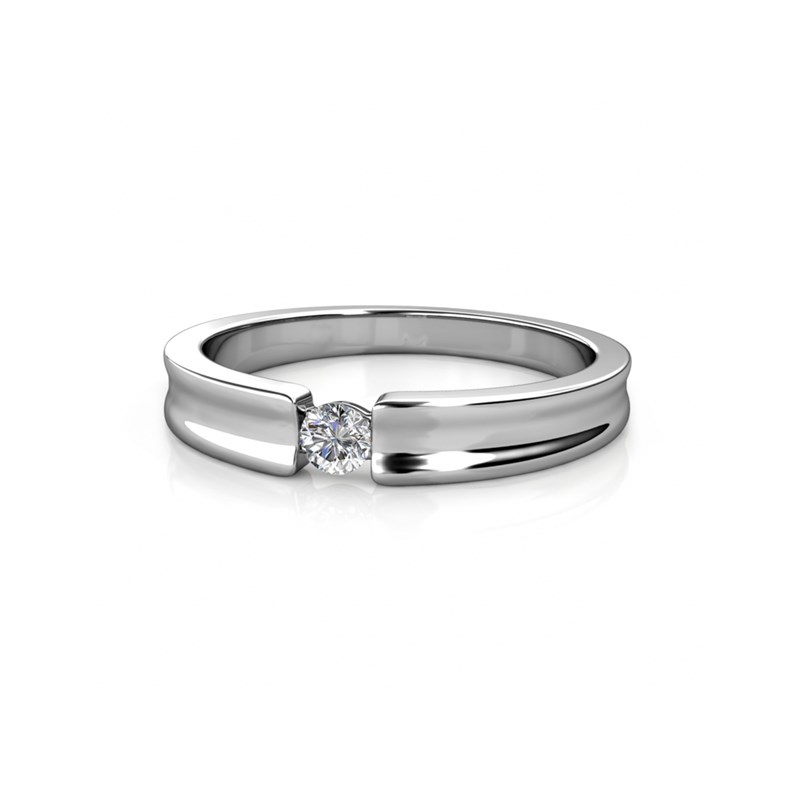 Bague Simplicity - Argenté et Cristal - vue 4