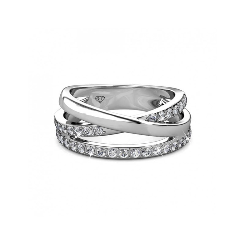 Bague Kris - Argenté et Cristal - vue 3