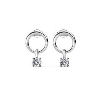 Octavia Earrings - Silver and Crystal