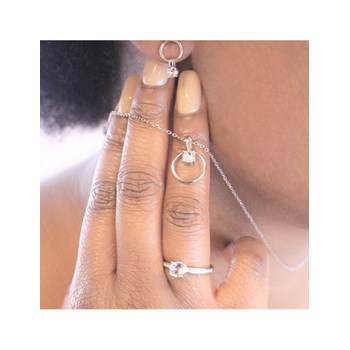 Octavia Earrings - Silver and Crystal