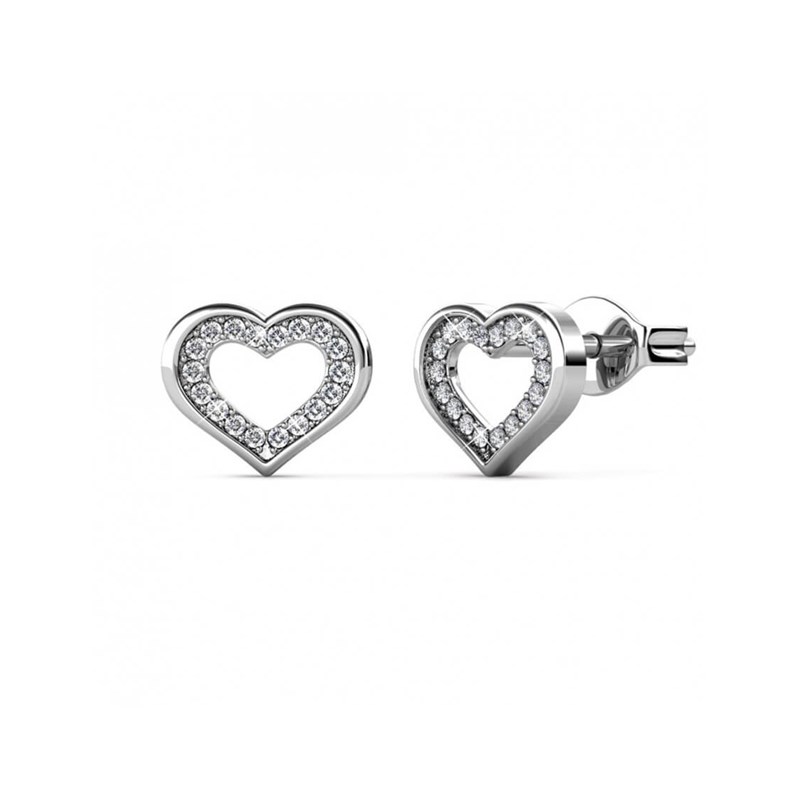 Boucles d'oreilles Zeal - Argenté et Cristal