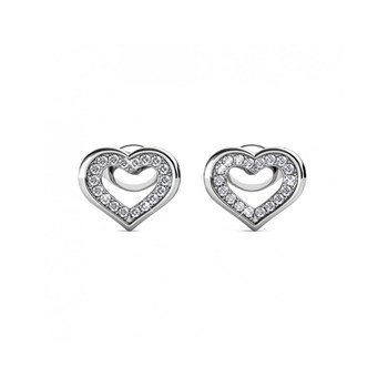 Earrings Zeal - Silver and Crystal